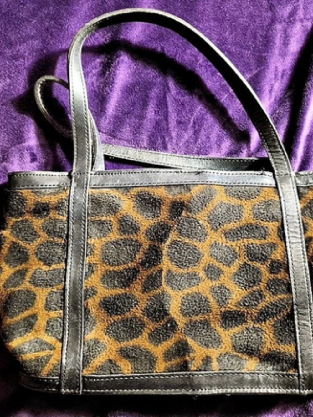 Maxx New York Animal Print Tote in Brown & Black